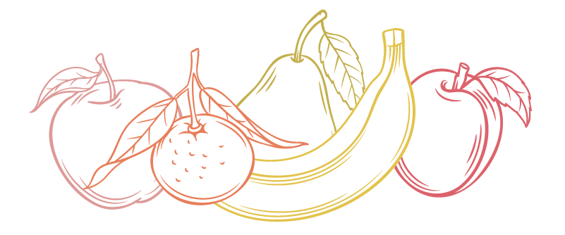 Ilustración de frutas para Ecolórgic